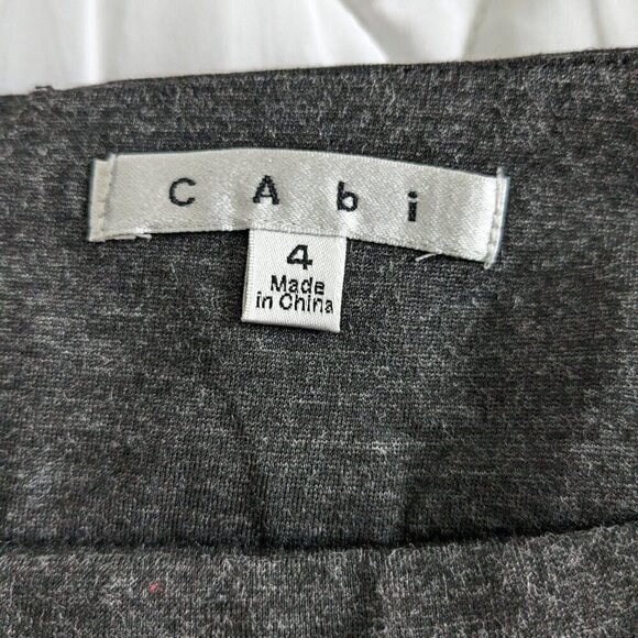 CAbi Miranda Gray Pencil Skirt Womens Size 4 Paneled Charcoal Back-Zip Stretch - Picture 6 of 16